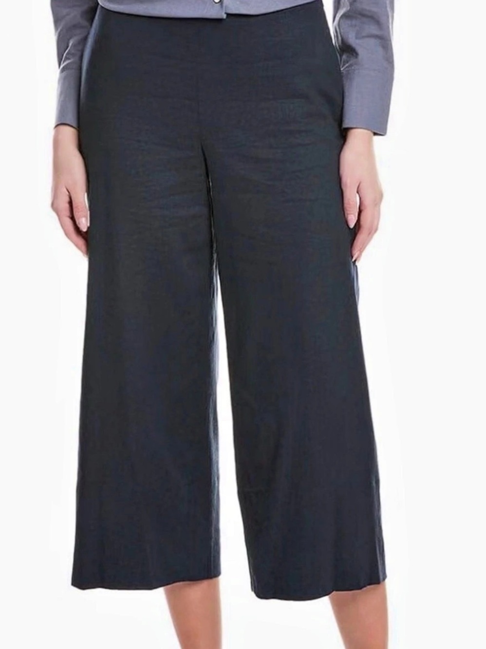Vince $328 Linen Blend Crop Wide Leg Pants